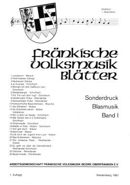 Fränkische Volksmusikblätter Band 1
