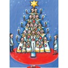 Weihnachts-Chor als Christbaum